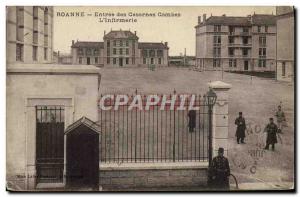 Postcard Old Army Barracks Roanne Entree barracks Combes L & # 39infirmerie