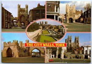 Postcard - The City Walls - York, England