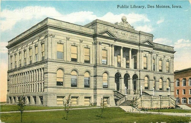 IA, Des Moines, Iowa, Public Library, Enos B, Hunt No. R-58727