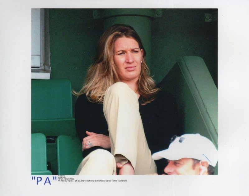 Steffi Graf at Roland Garros Tennis Tournament Press Photo