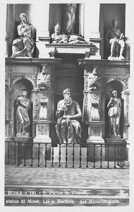 S Pietro in Vincoii Roma Statues / Monuments Unused real photo