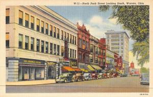 Warren Ohio North Park Street Scene Antique Postcard K45644