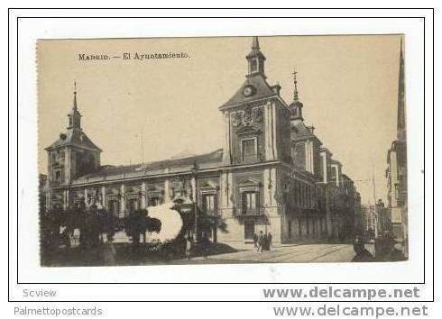 Madrid,Spain,Street,El Ayuntamiento,pre1907