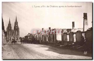 Old Postcard Militaria The Thorn 8 k Chalons after bombing