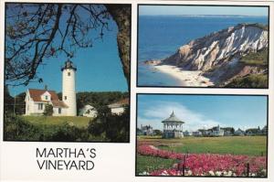 Massachusetts Martha's Vineyard Showing West Chop Lighthouse Gay Head Cl...