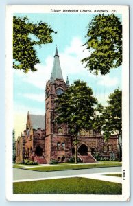 RIDGWAY, Pennsylvania PA ~ TRINITY METHODIST CHURCH Elk County 1951 Postcard