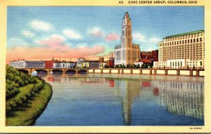 Ohio Columbus Civic Center Group 1947 Curteich