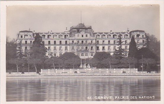 Switzerland Geneve Palais des Naations Real Photo