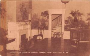 WHEELING WEST VIRGINIA OGLEBAY PARK DINING ROOM IN MANSION MUSEUM POSTCARD