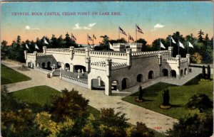 Postcard Crystal Rock Castle at Cedar Point on Lake Erie, Sandusky, Ohio