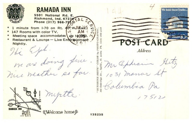 Indiana  Richmond Ramada Inn