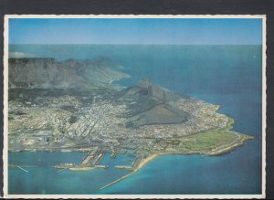 South Africa Postcard - Aerial View of Harbour & Lion's Head, Cape Town   T8412