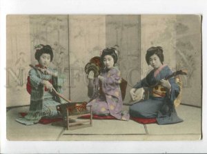 3025012 JAPAN GEISHA girls playing musicians Vintage tinted PC