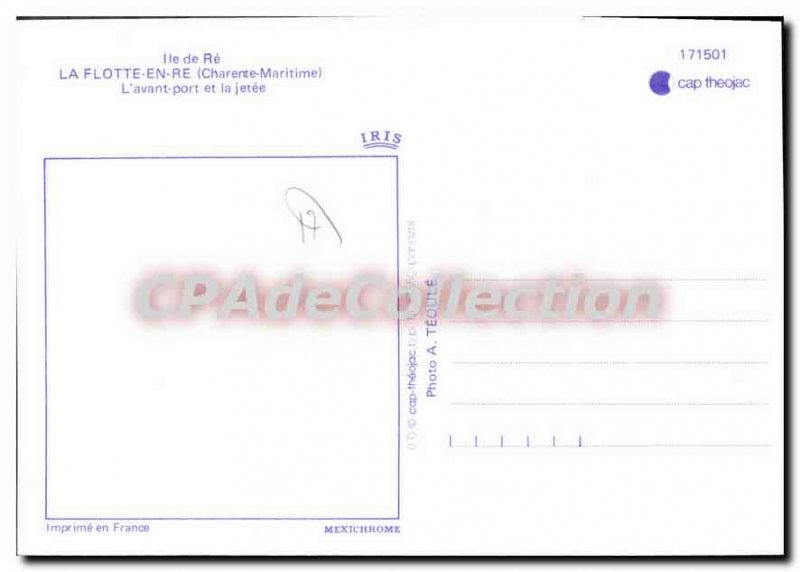 Postcard Modern Ile De Re La Flotte En Re Avant Port and La Jetee