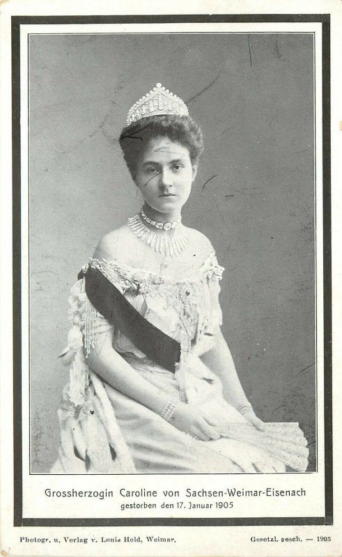 Postcard Grossherzogin Caroline Von Sachsen-Weimar-Eisenach German Royalty