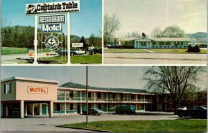 Vtg The Captain's Table Motel & Restaurant Clearfield Pennsylvania PA Postcard