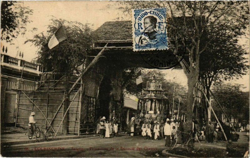 CPA AK VIETNAM Cochinchine SAIGON Procession de la Divinite des Chetty (257019)