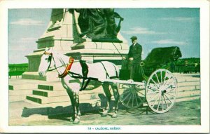 Vtg Postcard Quebec Canada - Horse and Carriage Calèche - Lorenzo Audet Pub UNP