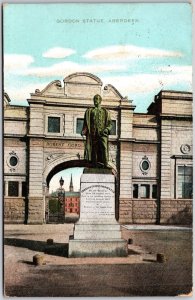 1910's Robert Gordon Statue Schoolhill Aberdeen Monument Posted Postcard