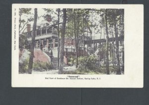 Post Card Ca 1903 Spring Lake NJ Antique Home Of Samuel Heiler UDB