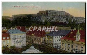 Old Postcard Belfort Vue Generale du Chateau Lion