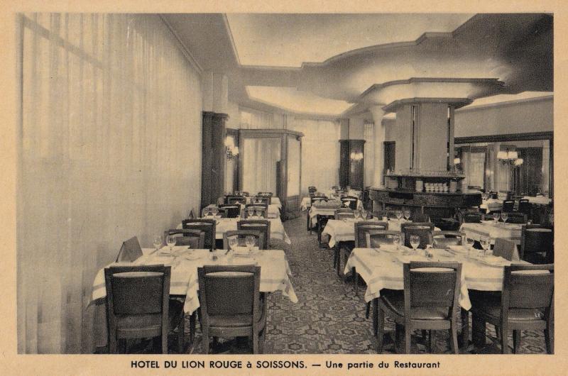 Soissons Hotel Du Rouge Lion French Old Postcard