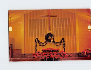 Postcard Christmas Altar Granbery Memorial United Methodist Church Virginia USA