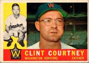 1960 Topps Baseball Card Clint Courtney Washington Senators sk10561