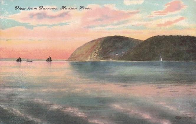 New York Hudson River View From The Narrows 1908