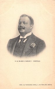 B032 Royalty Portugal King of Carlos I Portrait vintage postcard