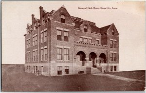 Boys and Girls Home Sioux City IA Vintage Postcard C11