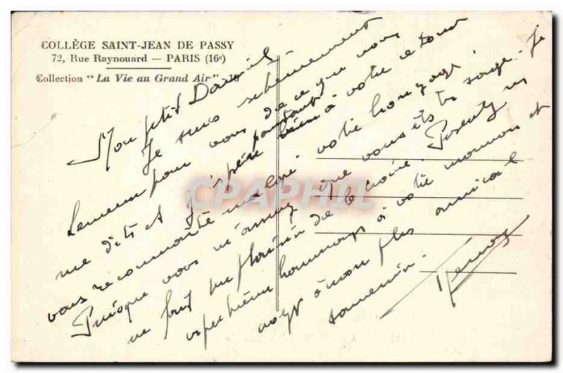 Passy - College Saint Jean de Passy - The Bagatelle Playgrounds - Old Postcard