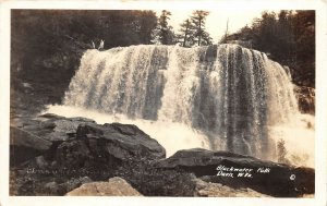 Davis West Virginia 1940s RPPC Real Photo Postcard Blackwater Falls Waterfall