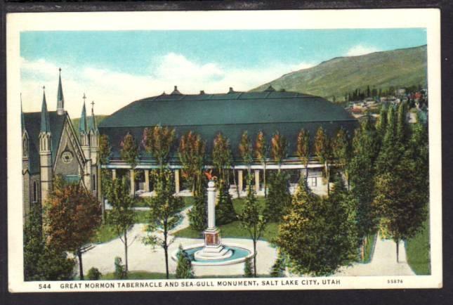 Great Mormon Tabernacle Salt Lake City UT Postcard 4108