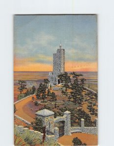Postcard Will Rogers Shrine Of The Sun On Cheyne Mountain, Colorado Springs, CO