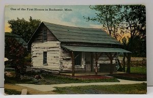 Rochester Minnesota One of the Firat Homes, Log Cabin 1914 Morgan Postcard G11