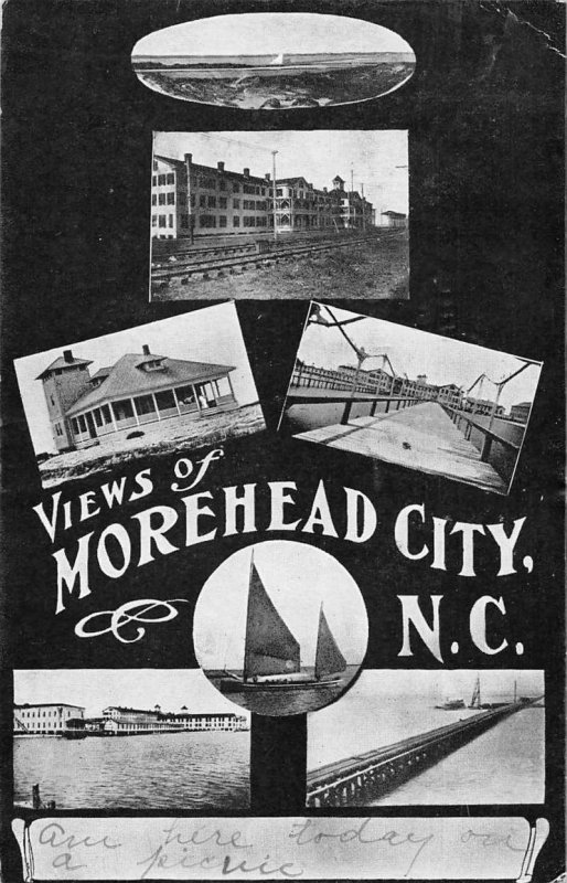 Morehead City North Carolina Multiview Buildings Vintage Postcard