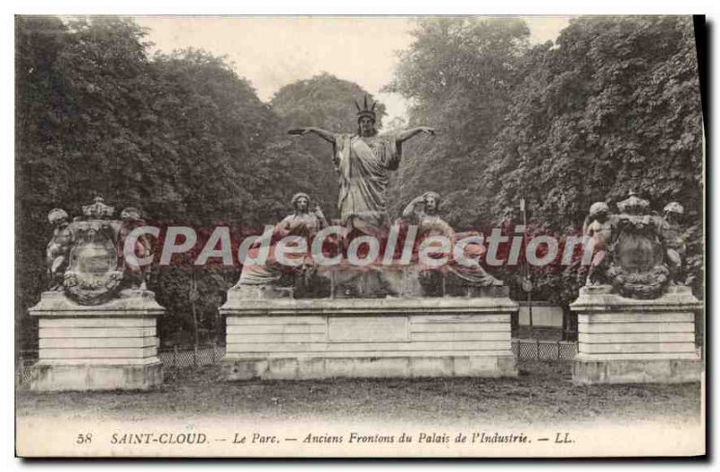 Postcard Old Saint Cloud Pediments The Veterans Park of the Industry Palace