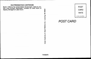 Postcard LIGHTHOUSE SCENE Alpena Michigan MI AL5244