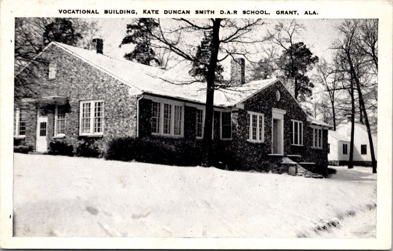 Postcard Vocational Building, Kate Duncan Smith D.A.R. School in Grant, Alabama