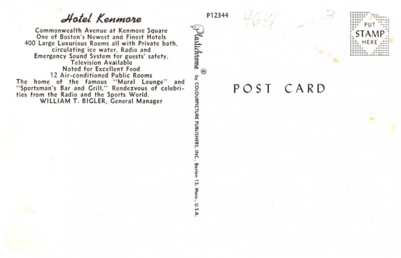 Massachusetts Boston Hotel Kenmore