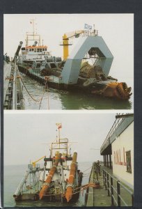 Essex Postcard - Shipping at Southend Pier, Dredger Ship Mercurius  BX719