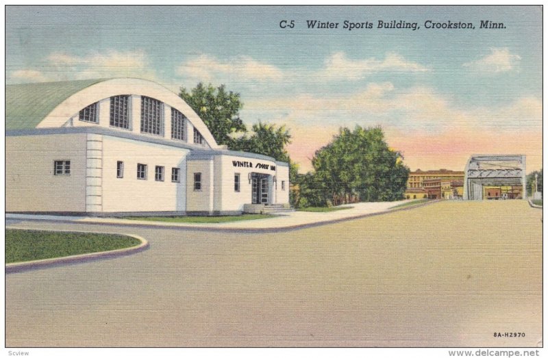 Winter Sports Bldg, Crookston, Minnesota, 1940 PU