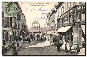 Old Postcard Saint Germain en Laye Rue du Vieux walking TOP