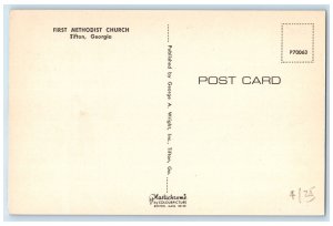 c1960's First Methodist Church Exterior Roadside View Tifton Georgia GA Postcard
