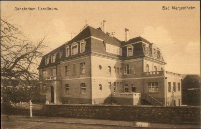 Bad Mergentheim Germany Sanatorium Carolinum c1910 Postcard