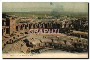 Old Postcard Les Arenes ARES and Vile LL