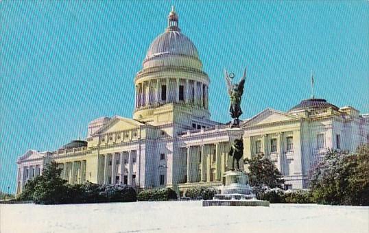 Snow Scene Of The Arkansas State Capitol Little Rock Arkansas