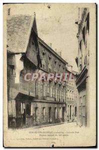 Old Postcard Conde Sur Noireau Grand Street house