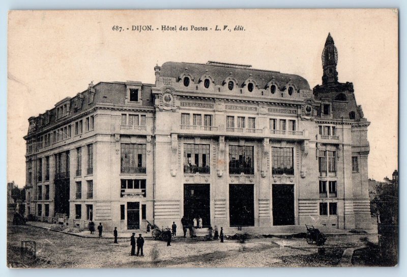 Dijon Côte-d'Or Bourgogne-Franche-Comté France Postcard Hôtel des Postes c1910